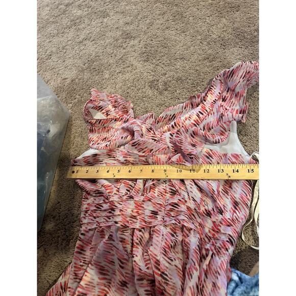 BCBGeneration Passion Pink V Neck Dress Size 4 Pockets Lined Spring Summer Dress - Picture 9 of 9